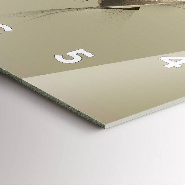 Szögletes fali üvegóra Grafikus jávorszarvas