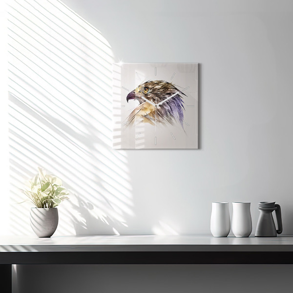 Szögletes fali üvegóra Ragadozó madara