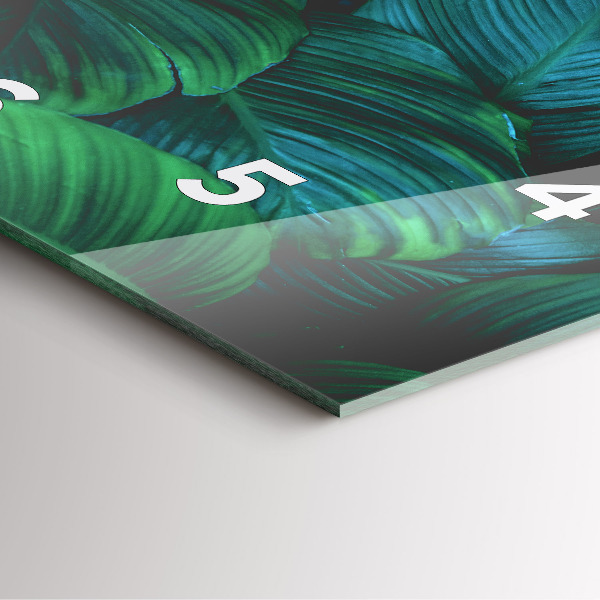 Szögletes fali üvegóra A természet levelei