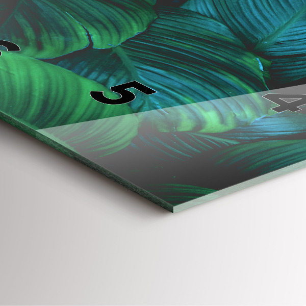 Szögletes fali üvegóra A természet levelei