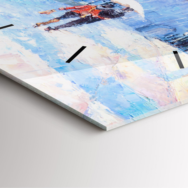 Szögletes fali üvegóra Olaj művészet