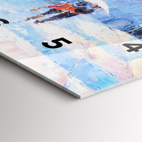 Szögletes fali üvegóra Olaj művészet