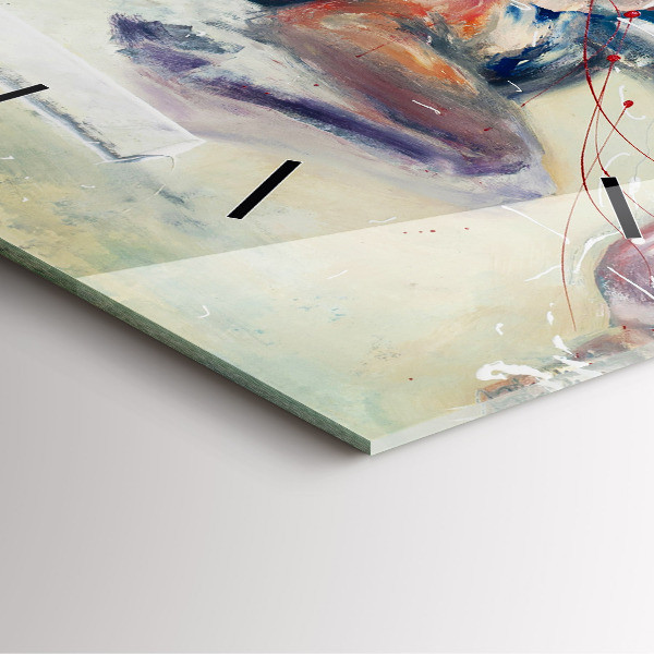 Szögletes fali üvegóra Vágtató lovak illusztrációja