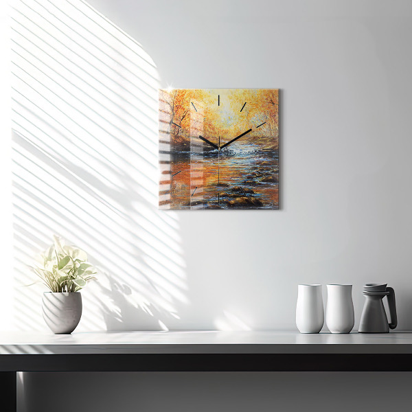 Szögletes fali üvegóra Művészi művészet