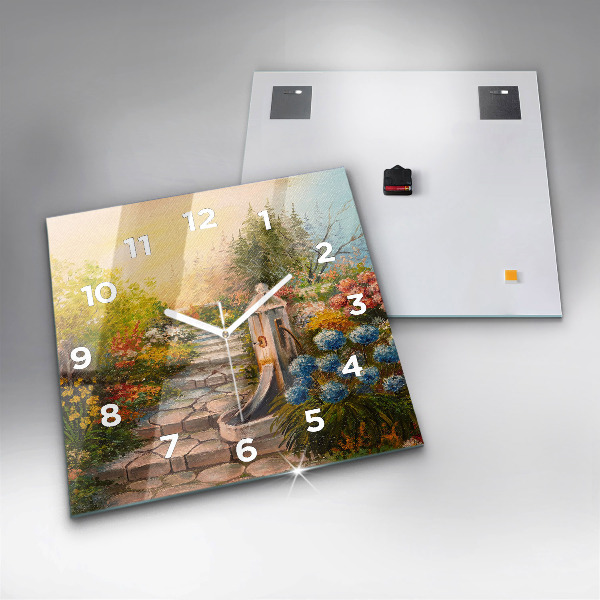 Szögletes fali üvegóra Olaj összetétele az erdőben