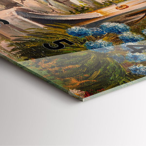 Szögletes fali üvegóra Olaj összetétele az erdőben