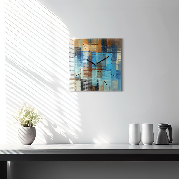 Szögletes fali üvegóra Színes háttér - absztrakt