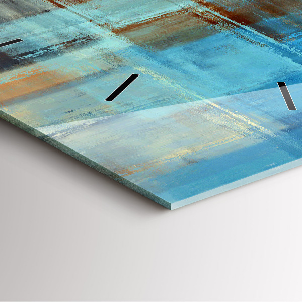 Szögletes fali üvegóra Színes háttér - absztrakt