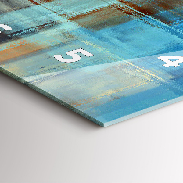 Szögletes fali üvegóra Színes háttér - absztrakt