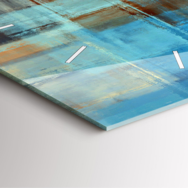 Szögletes fali üvegóra Színes háttér - absztrakt