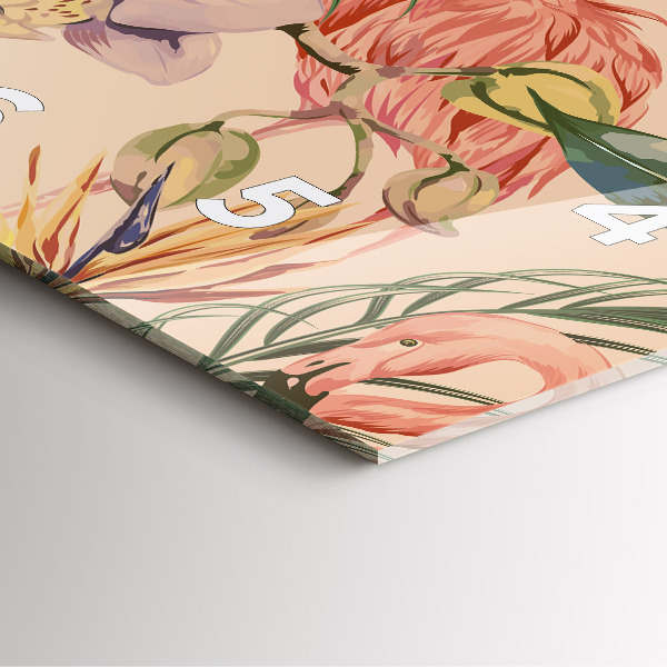 Szögletes fali üvegóra Trópusi pálmalevél