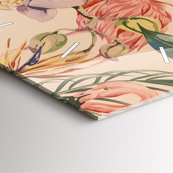 Szögletes fali üvegóra Trópusi pálmalevél