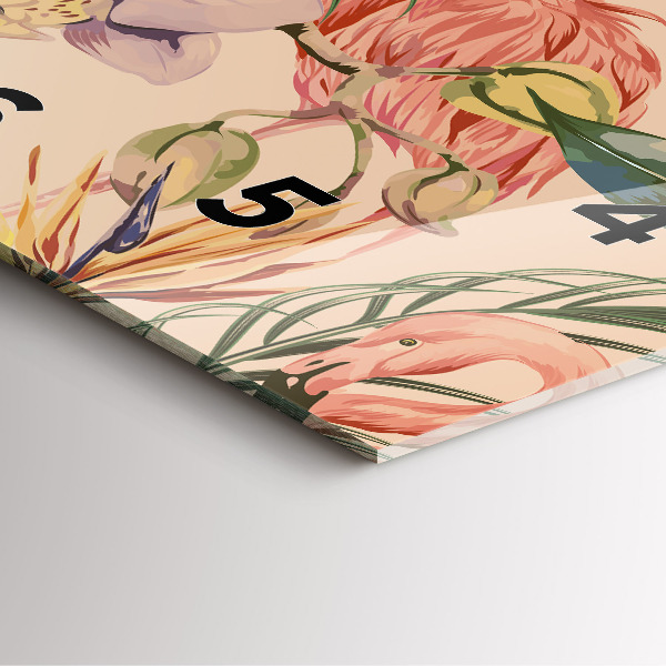 Szögletes fali üvegóra Trópusi pálmalevél