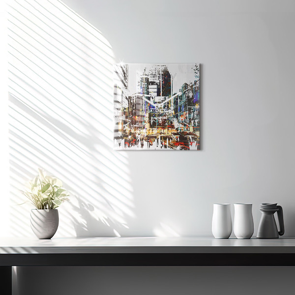 Szögletes fali üvegóra New York City