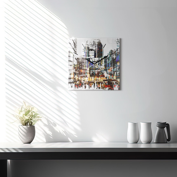 Szögletes fali üvegóra New York City