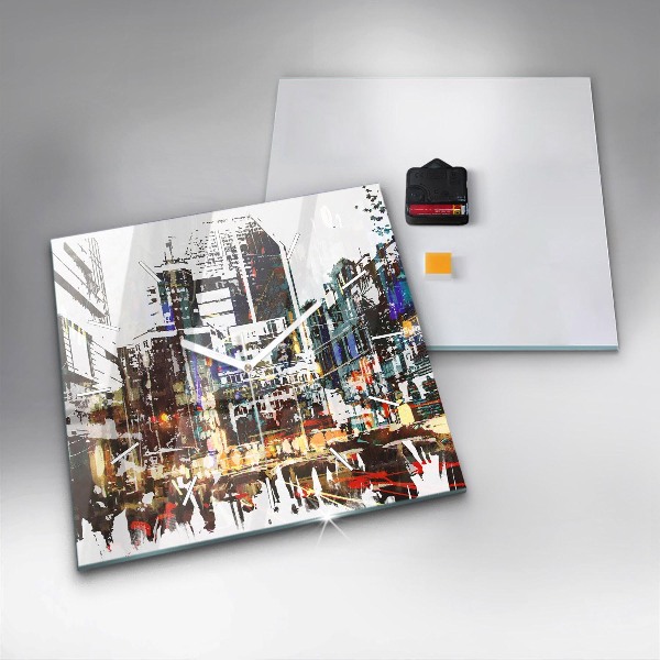 Szögletes fali üvegóra New York City