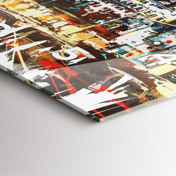 Szögletes fali üvegóra New York City