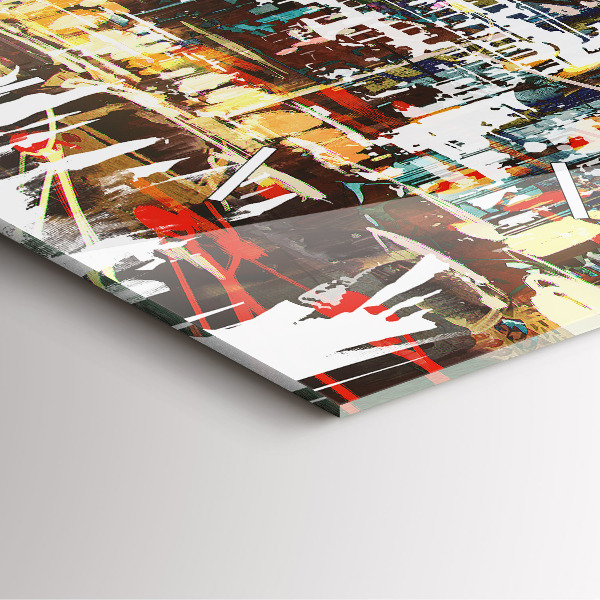 Szögletes fali üvegóra New York City