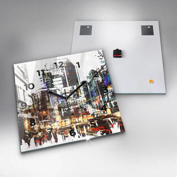 Szögletes fali üvegóra New York City