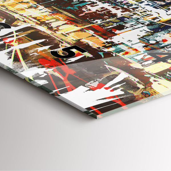 Szögletes fali üvegóra New York City