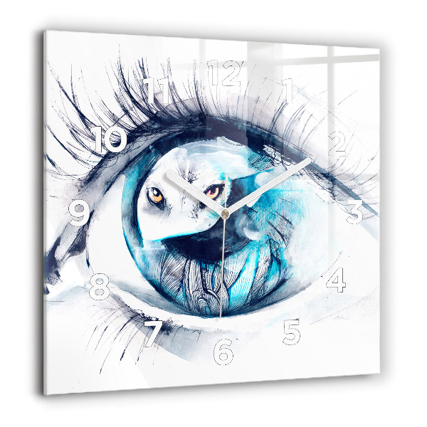 Szögletes fali üvegóra Wolf Eye Illusztráció