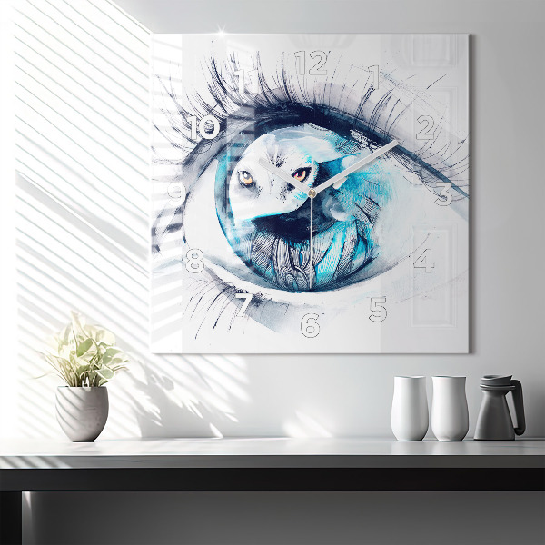 Szögletes fali üvegóra Wolf Eye Illusztráció
