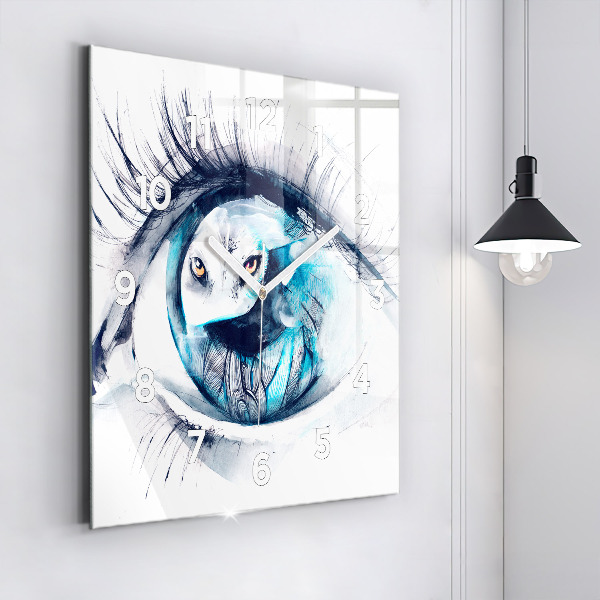 Szögletes fali üvegóra Wolf Eye Illusztráció