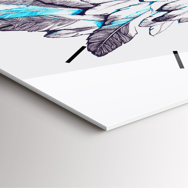 Szögletes fali üvegóra Madárszárnyak utánzata