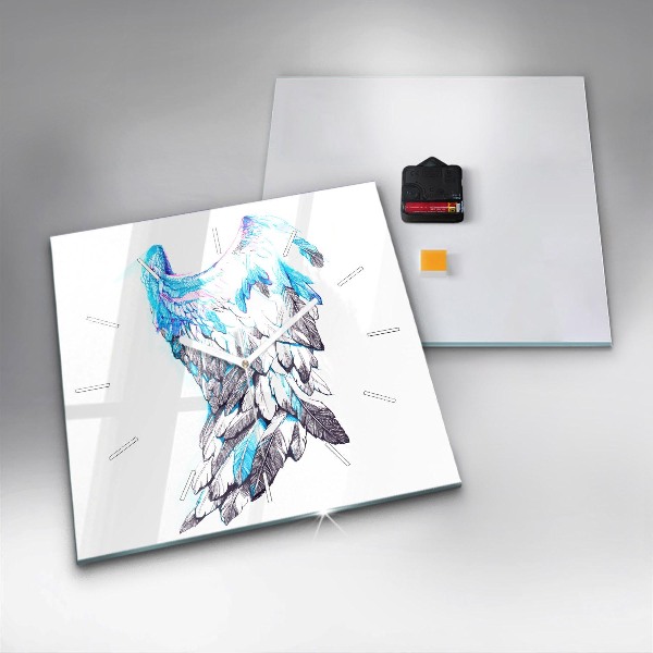 Szögletes fali üvegóra Madárszárnyak utánzata