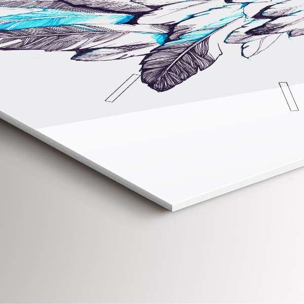 Szögletes fali üvegóra Madárszárnyak utánzata