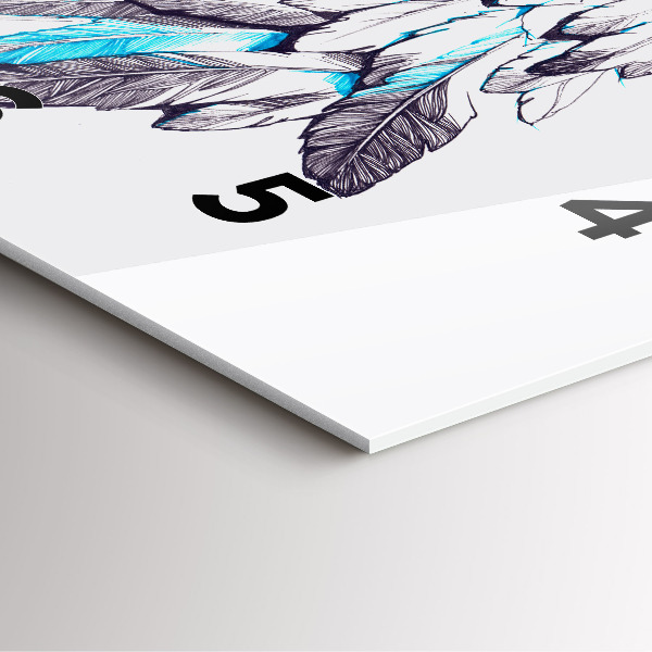 Szögletes fali üvegóra Madárszárnyak utánzata