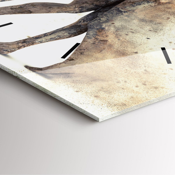 Szögletes fali üvegóra Absztrakt emberek homok