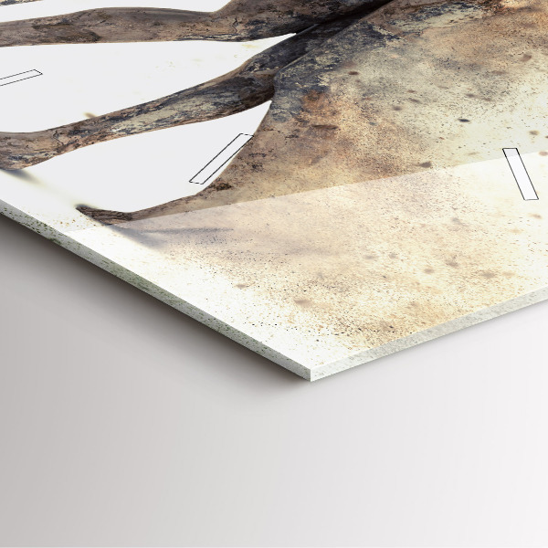 Szögletes fali üvegóra Absztrakt emberek homok