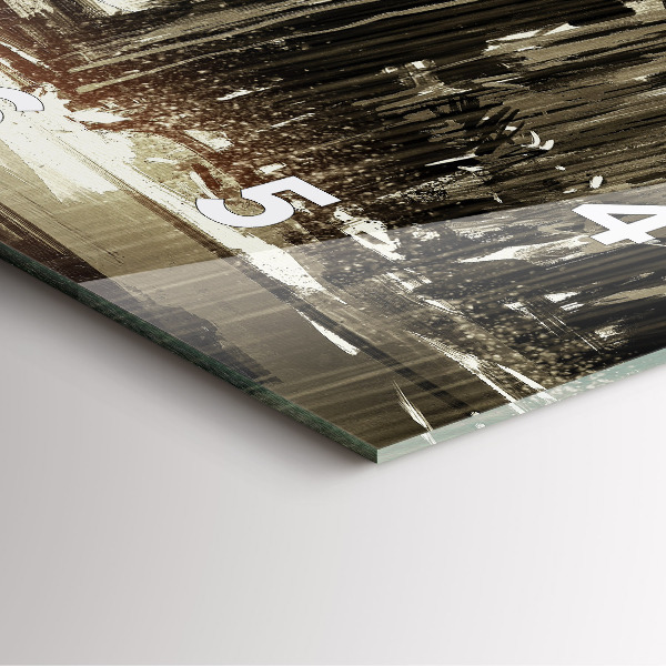 Szögletes fali üvegóra Nő egy esős éjszakán