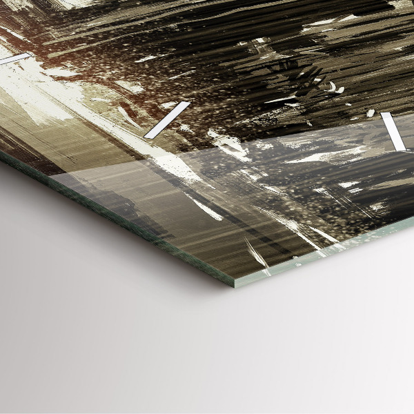 Szögletes fali üvegóra Nő egy esős éjszakán