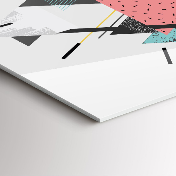 Szögletes fali üvegóra Geometriai minta