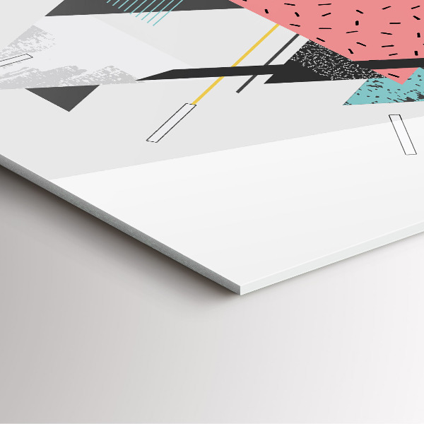 Szögletes fali üvegóra Geometriai minta