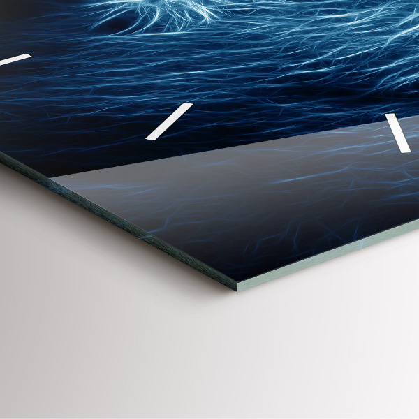 Szögletes fali üvegóra Vad oroszlán