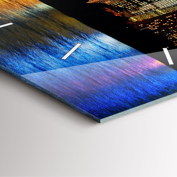 Szögletes fali üvegóra Sydney az Este