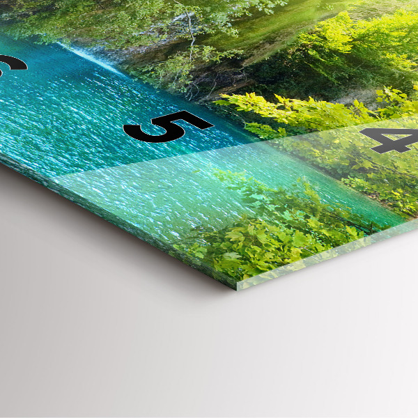 Szögletes fali üvegóra Lagúna táj
