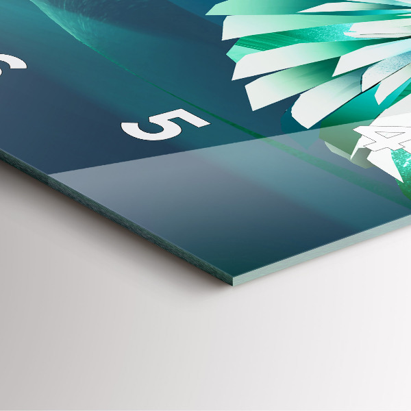 Szögletes fali üvegóra Egy repülő sas képe