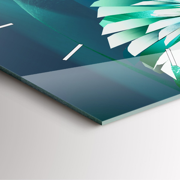 Szögletes fali üvegóra Egy repülő sas képe