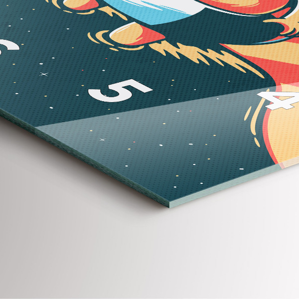 Szögletes fali üvegóra A gyerekek képzelete