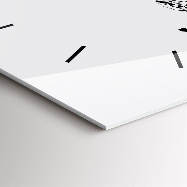 Szögletes fali üvegóra Sziluettje egy párduc