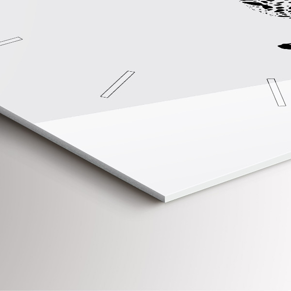 Szögletes fali üvegóra Sziluettje egy párduc