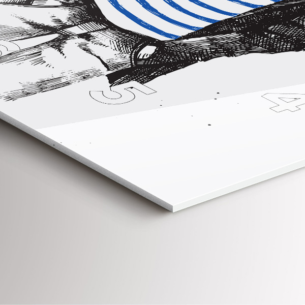 Szögletes fali üvegóra Kutya az emberi testben