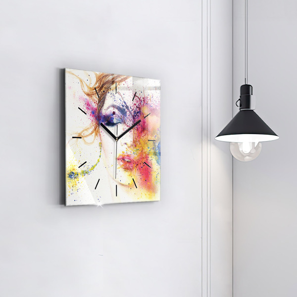 Szögletes fali üvegóra Egy titokzatos nő portréja