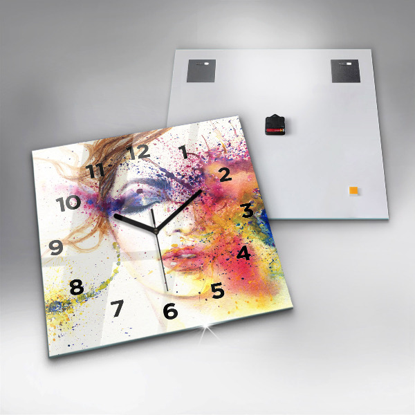 Szögletes fali üvegóra Egy titokzatos nő portréja