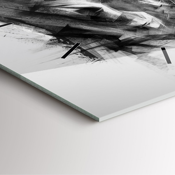 Szögletes fali üvegóra Festett oroszlán