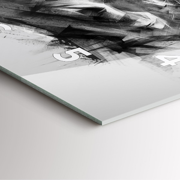 Szögletes fali üvegóra Festett oroszlán